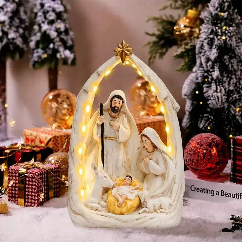 Presépio Sagrado Coração de Maria em Resina – Celebração do Verdadeiro Natal