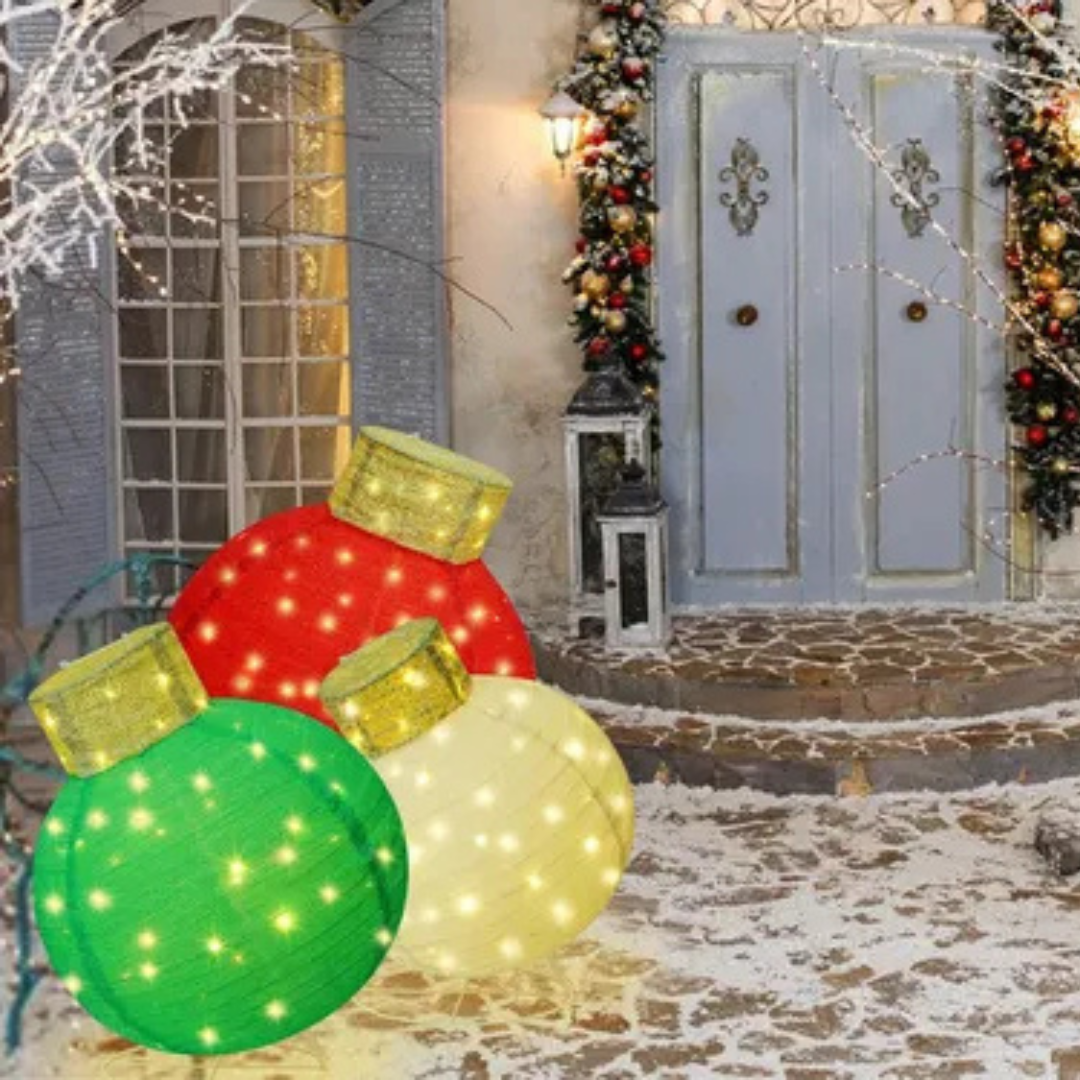 Esfera Enfeites de Natal para áreas externas e internas - 180 luzes LED - 8 funções de iluminação