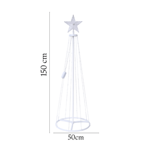 Árvore de Natal LED Jardim 1,5m e 2,2m Bivolt – Luz Branco Quente