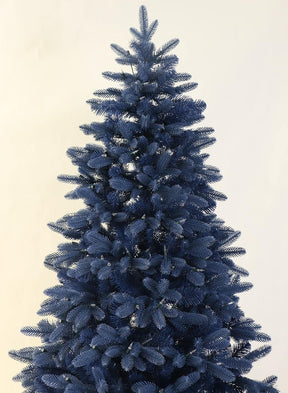 Árvore de Natal Azul Royal com Micro LEDs — Galhos Articulados e Design Moderno