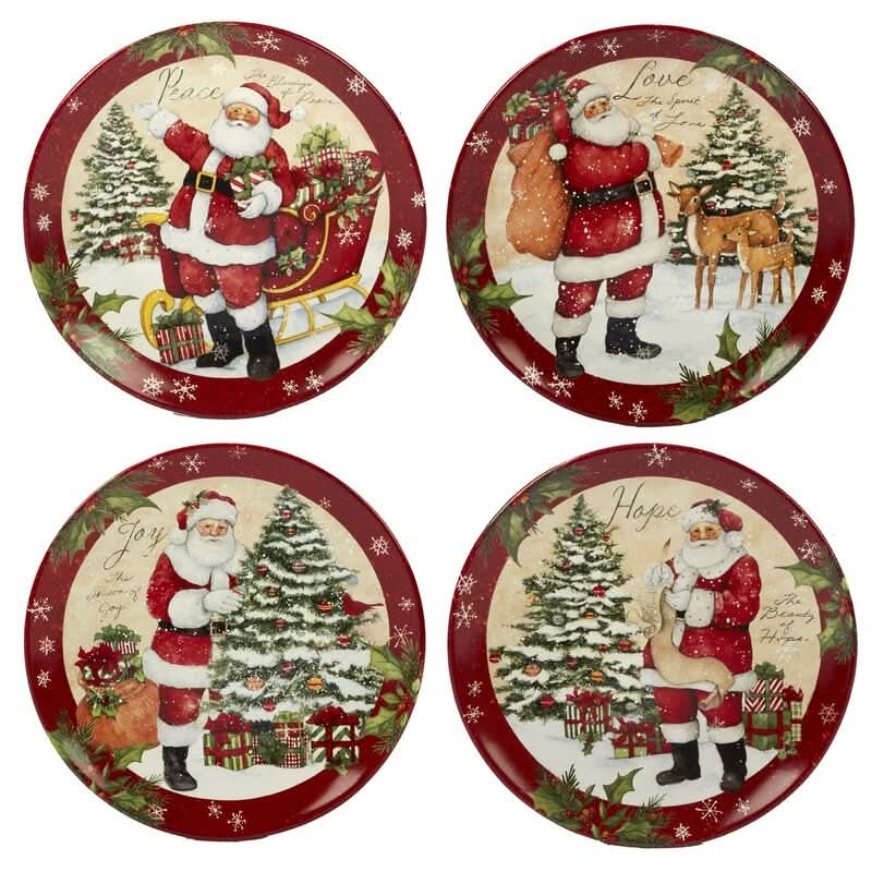 Conjunto de Louça de Natal Holiday Wishes – 16 Peças