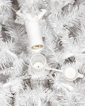 Árvore de Natal Branco Clássico — Galhos Articulados e Micro LEDs