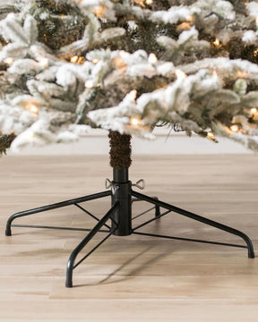 Árvore de Natal com Micro LEDs Embutidos - Efeito Nevado, Galhos Articulados e Suporte Metálico