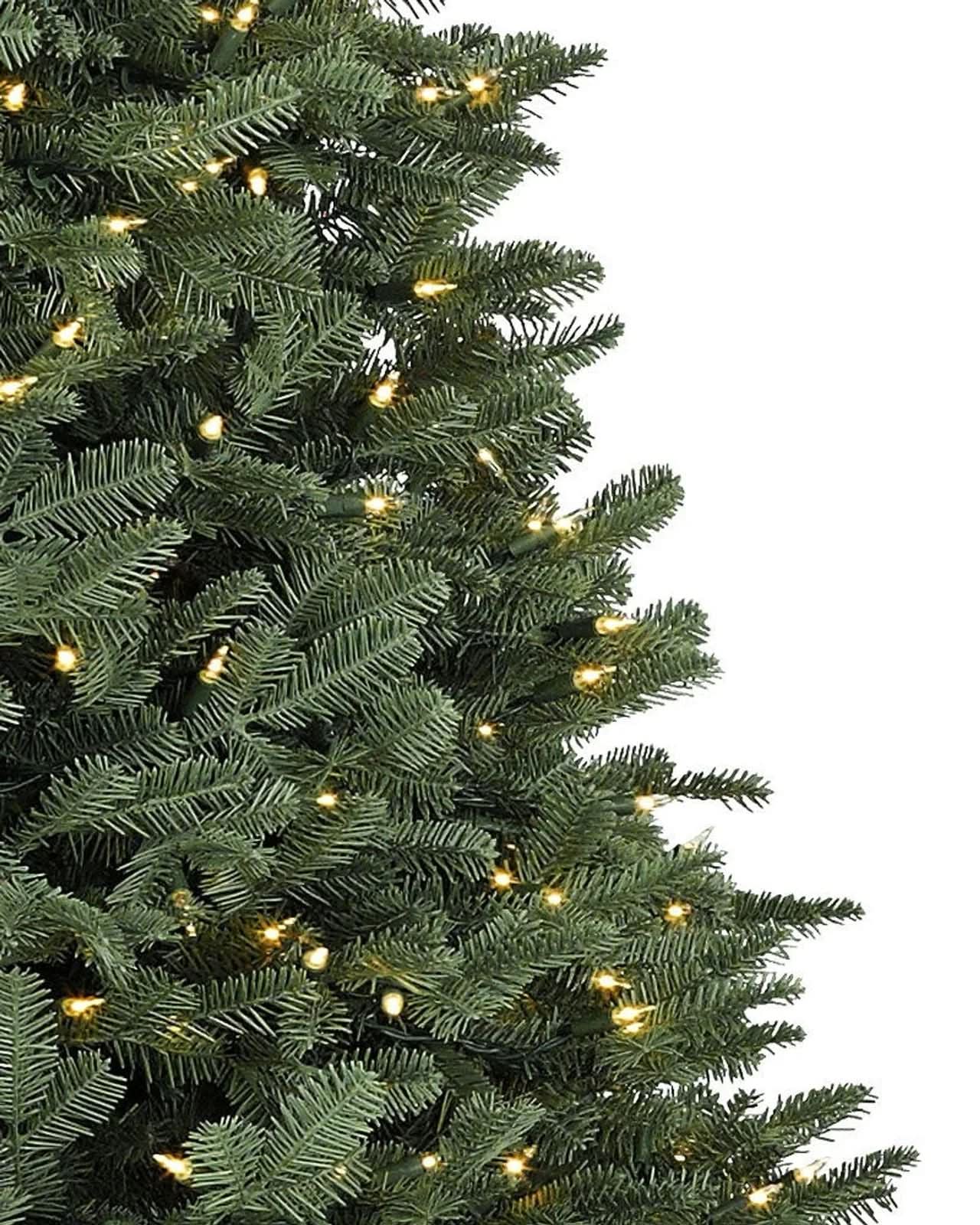 Árvore de Natal Artificial Pinheiro Clássico com Luzes Micro LED Embutidas - Galhos Articulados e Suporte Metálico