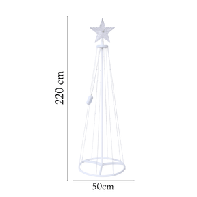 Árvore de Natal LED Jardim 1,5m e 2,2m Bivolt – Luz Branco Quente