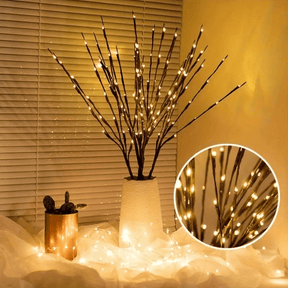 Cordão com 20 Candeeiros LED Decorativos – Luz Quente Floral