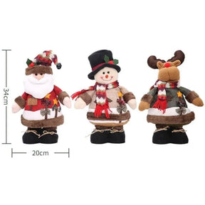Bonecos de Natal de Pelúcia para Decoração Festiva