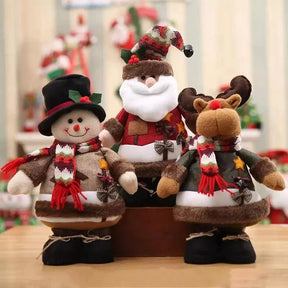 Bonecos de Natal de Pelúcia para Decoração Festiva