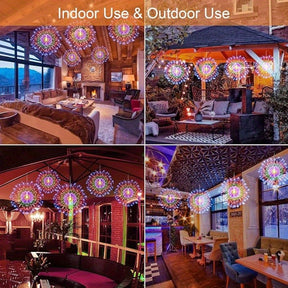 Kit de Luzes solares de fogos de artifício de Natal ao ar livre