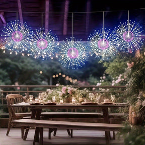 Kit de Luzes solares de fogos de artifício de Natal ao ar livre