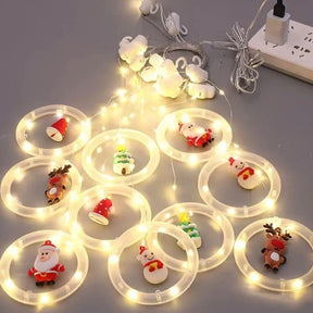 Cortina de Luzes LED para Decoração de Natal