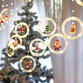 Cortina de Luzes LED para Decoração de Natal