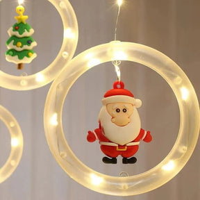 Cortina de Luzes LED para Decoração de Natal