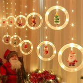 Cortina de Luzes LED para Decoração de Natal