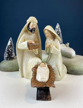 Presépio Robert Stanley – 7 Peças em Resina com Estilo Contemporâneo