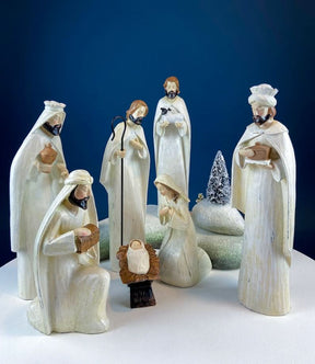 Presépio Robert Stanley – 7 Peças em Resina com Estilo Contemporâneo