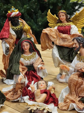 Presépio Sagrada Família em Tecido – 11 Peças Artesanais