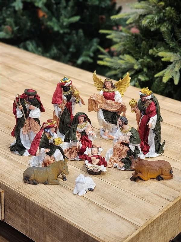 Presépio Sagrada Família em Tecido – 11 Peças Artesanais