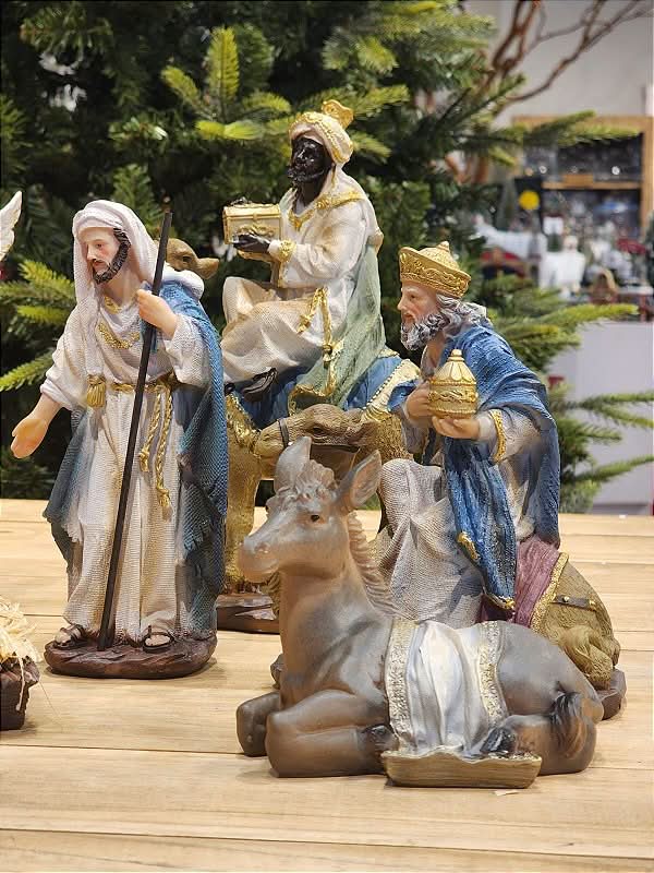 Presépio Sagrada Família 11 Peças em Resina | 20cm e 33cm