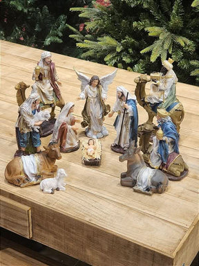 Presépio Sagrada Família 11 Peças em Resina | 20cm e 33cm