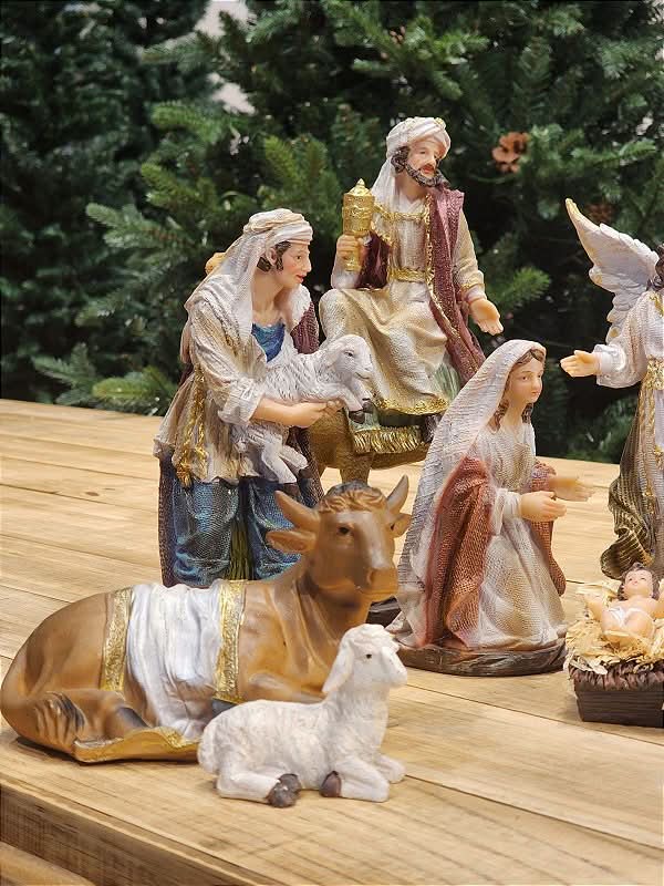 Presépio Sagrada Família 11 Peças em Resina | 20cm e 33cm