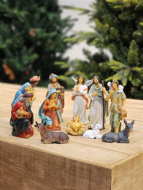 Presépio Sagrada Família 11 Peças em Resina | 20cm e 33cm
