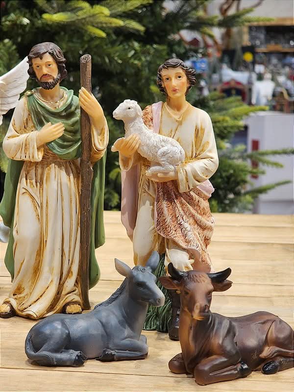 Presépio Sagrada Família 11 Peças em Resina | 20cm e 33cm