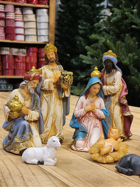 Presépio Sagrada Família 11 Peças em Resina | 20cm e 33cm