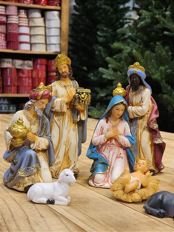 Presépio Sagrada Família 11 Peças em Resina | 20cm e 33cm