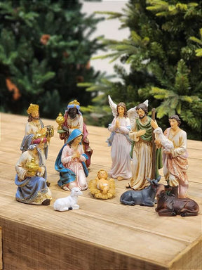 Presépio Sagrada Família 11 Peças em Resina | 20cm e 33cm