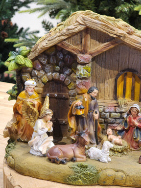 Presépio Musical em Resina com Som | 28cm e 45cm