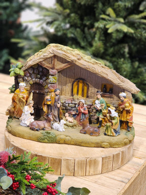 Presépio Musical em Resina com Som | 28cm e 45cm