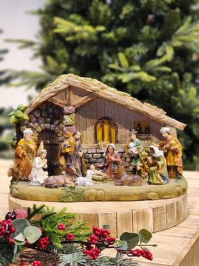 Presépio Musical em Resina com Som | 28cm e 45cm