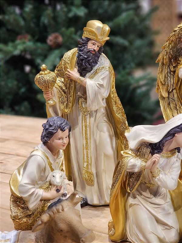 Presépio Sagrada Família 11 Peças em Resina | 20cm e 33cm