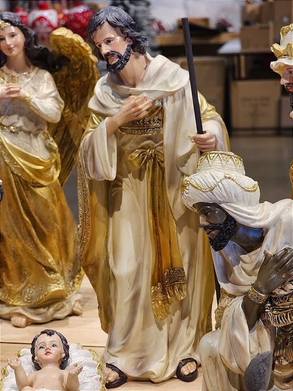 Presépio Sagrada Família 11 Peças em Resina | 20cm e 33cm