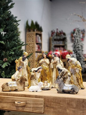 Presépio Sagrada Família 11 Peças em Resina | 20cm e 33cm