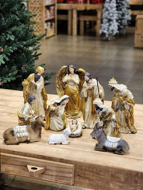 Presépio Sagrada Família 11 Peças em Resina | 20cm e 33cm