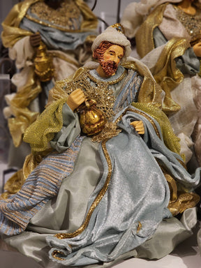 Presépio Sagrada Família Azul - 4 Peças em Resina | 28cm e 45cm