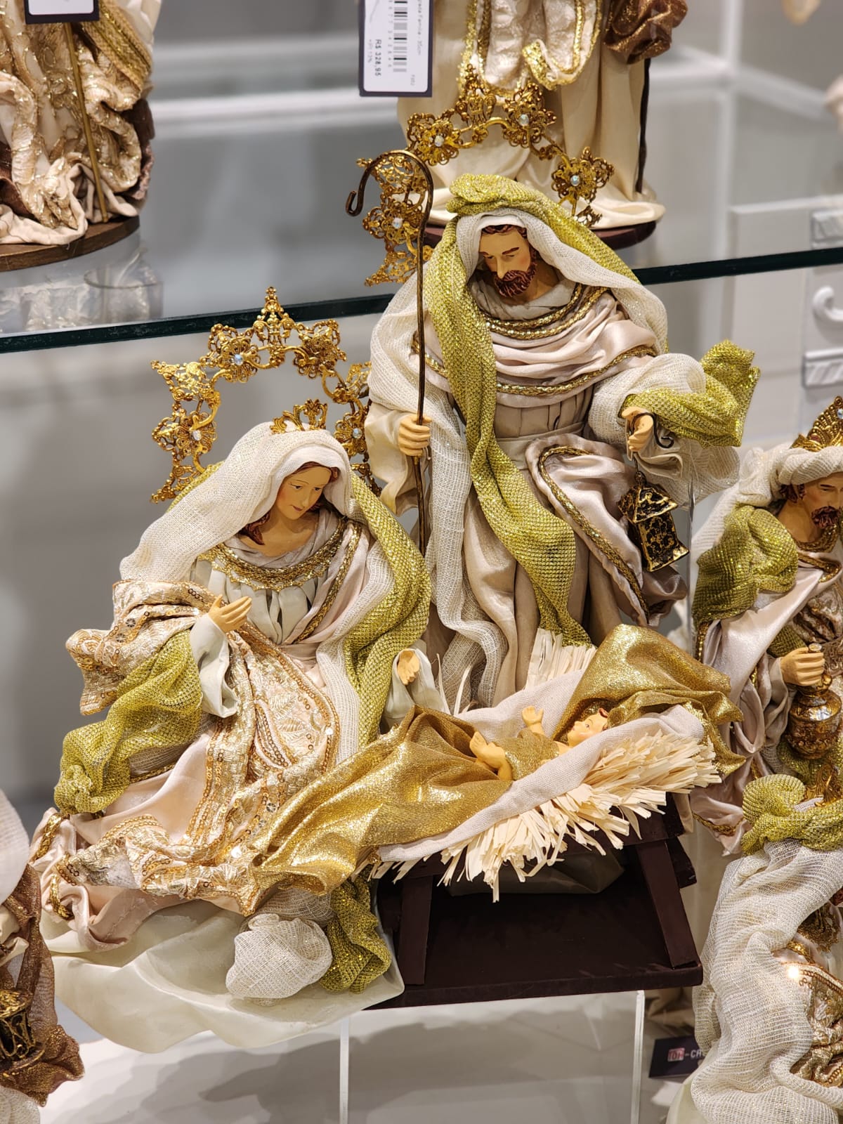 Sagrada Família Champanhe e Dourado | 28cm e 45cm