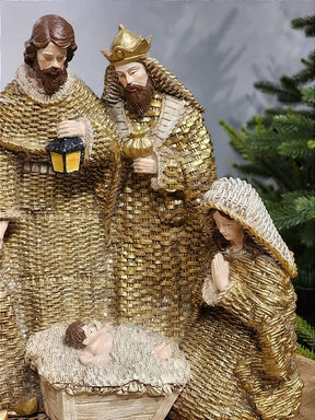 Sagrada Família Dourada em Resina | 20cm e 33cm