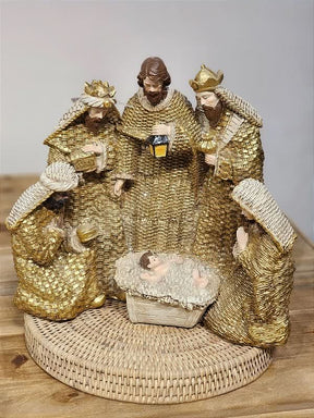 Sagrada Família Dourada em Resina | 20cm e 33cm